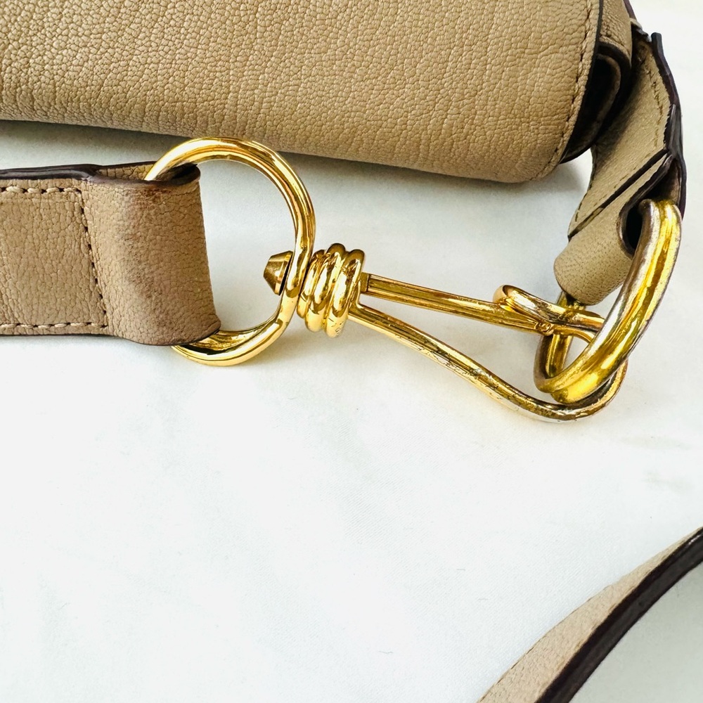 DKNY Beige Crossbody Bag with Gold Accents - Picture 9 of 16